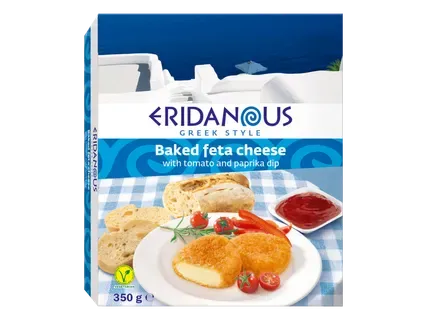 Eridanous Mīkstais siers panējumā ar tomātu-paprikas mērci