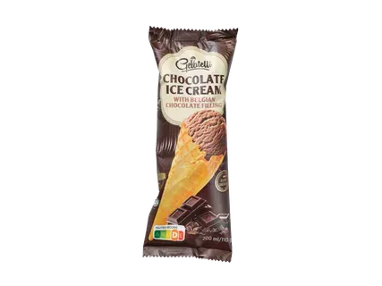 GELATELLI Šokolādes saldējums vafelē
