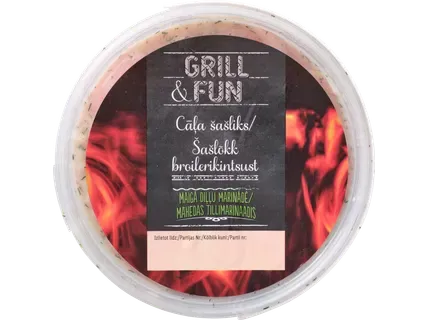 Grill&Fun Cāļa šķiņķīšu šašliks diļļu marinādē