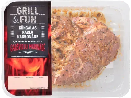 Grill&Fun Cūkgaļas kakla karbonādes šķēles garšvielu marinādē