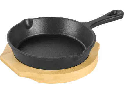 GRILLMEISTER Čuguna grila panna ar bambusa dēli