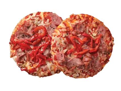 Mini pica ar šķiņķi un papriku