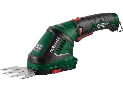 PARKSIDE Ar akumulatoru darbināmas šķēres zāles un dzīvžoga griešanai PGSA 4 C4