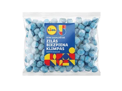 Zilās biezpiena klimpas