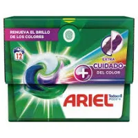 ARIEL 3in1 Color Extra Fiber veļas mazgāšanas kapsulas 12gab