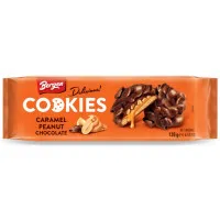 BERGEN cepumi ar karameļu pildījumu un zemesriekstiem piena šokolādē 130g