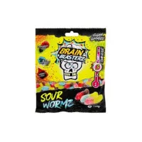 BRAIN BLASTERZ Sour Wormz želejas konfektes 100g