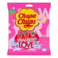 CHUPA CHUPS Strawberry Lovers ledenes uz kociņa (10) 120g