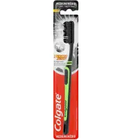 Colgate Charcoal Double vidēji cieta zobu birste ar aktivēto ogli
