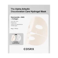 COSRX Arbutin Discoloration maska sejas ādai ar alfa-arbutīnu, niacinamīdu un kolagēnu 34g