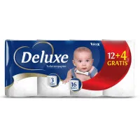 DELUXE 3 slāņu tualetes papīrs 16 ruļļi