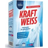 DELUXE Kraft Weiss veļas mazgāšanas pulveris baltai veļai (11x) 660g