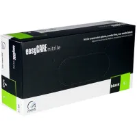 EASYCARE Nitrile cimdi bez pūdera, melni, L, 100gab