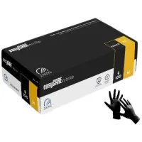 EASYCARE Nitrile cimdi bez pūdera, melni, M, 100gab