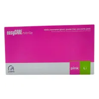 EASYCARE Nitrile cimdi bez pūdera, rozā, L, 100gab
