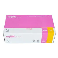 EASYCARE Nitrile cimdi bez pūdera, rozā, M, 100gab