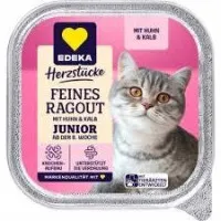 Edeka Junior Huhn&kalb kaķu barība ar vistas un teļa gaļu 100g