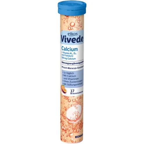 Elkos Vivede Calcium šķīstošas tabletes ar kalciju x17 102g