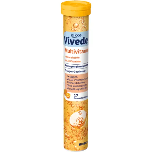 Elkos Vivede Multivitamīnu šķīstošās tabletes x17 102g