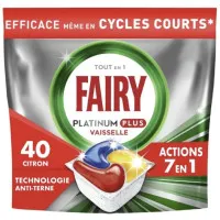 FAIRY Platinum Plus All in 1 Lemon trauku mazgāšanas kapsulas 40gab