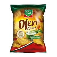 FUNNY-FRISCH Oven Sour Cream kartupeļu čipsi 125g