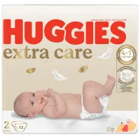Huggies Extra Care autiņbiksītes jaundzimušajiem 2# 3-6kg 82gab