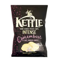 KETTLE Intenese Camembert Garlic kartupeļu čipsi 100g