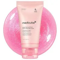 MEDICUBE PDRN Pink Caffeine Night Wrapping Peel Off Mask nakts maska sejas ādai ar PDRN un kofeīnu 75ml