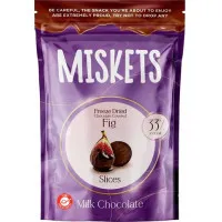 MISKETS Piena šokolādes dražejas ar liofilizētām vīģu šķēlītēm 80g