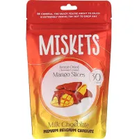 MISKETS Piena šokolādes dražejas ar liofilizētiem mango gabaliņiem 80g