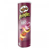 PRINGLES Texas BBQ kartupeļu čipsi ar Teksasas barbekjū mērces garšu 165g