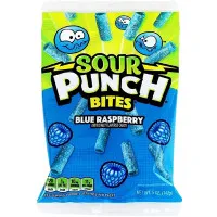 SOUR PUNCH Bites Blue Raspberry želejas konfektes 142g