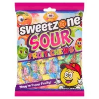 SWEETZONE Sour Fruit Chews košļājamās konfektes 180g
