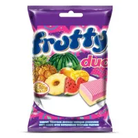 TAYAS Fruity Duo karameles ar arbūza un tropisko augļu garšu 200g