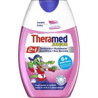 THERAMED 2in1 Junior zobu pasta ar zemeņu garšu (no 6+ gadiem) 75ml