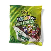 TOBIES Rainbow Mini Sour Pencils želejas konfektes 180g