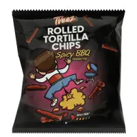 TVEEZ Rolled Tortilla Spicy BBQ kukurūzas uzkodas 113g