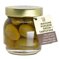 ZIGANTE Zaļās olīvas, pildītas ar sieru un vasaras trifelēm 130 g