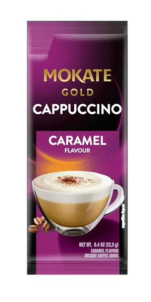 1x Kapučīno dzēriens MOKATE GOLD Karameļu  12.5g x 8
