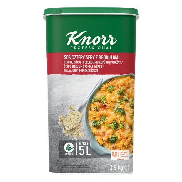 4 sieru-brokoļu mērce KNORR, sausā veidā, 900g