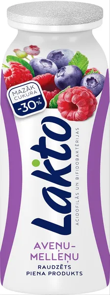 Piena prod.raudz.Lakto aveņu/melleņu bez lakt.100g