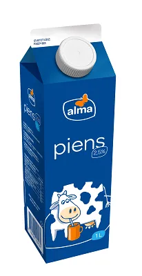 Piens Alma  2.5% 1l tetra ar korķi