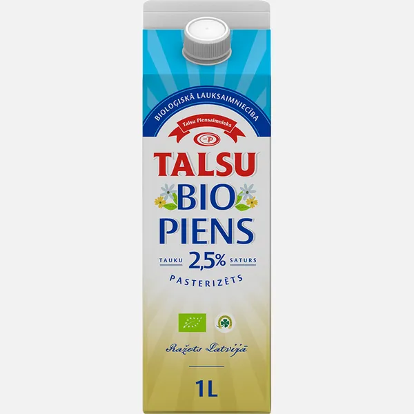 Piens Talsu 2.5% tetra ar korķi 1l