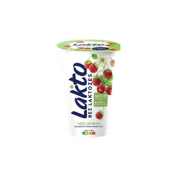 Raudzēts produkts LAKTO meža zemeņu bez laktozes 200g