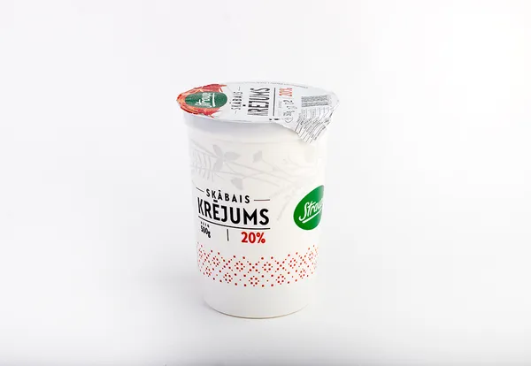 48H Skābais krējums STRAUPE, 20%, 500g NPKS