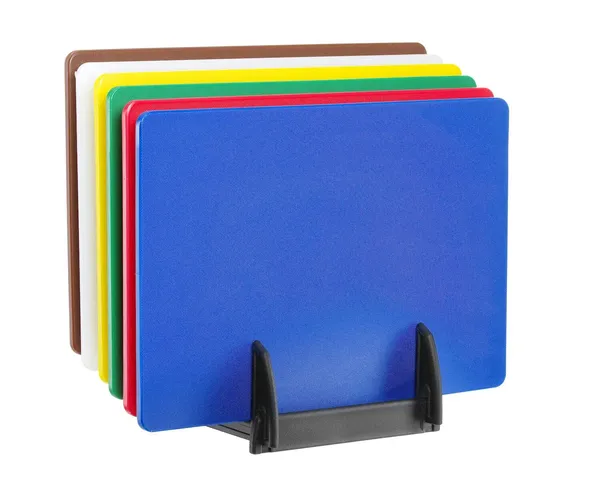 6 griešanas HACCP dēlīšu komplekts ar statīvu, 6 gab., 450x300mm, 825686