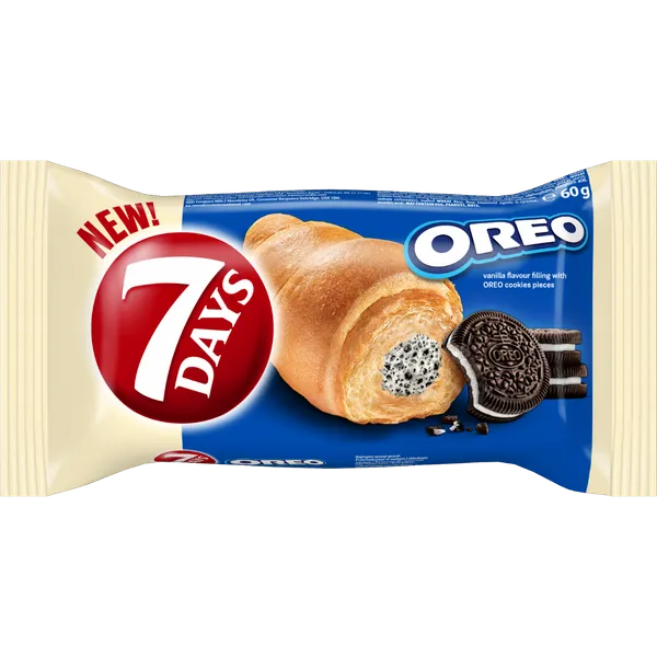 7DAYS kruasāns ar Oreo vaniļas cepumu pildījumu 60g