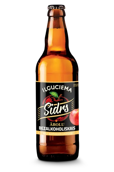 Ābolu Sidrs bezalkoholiskais IĻĢUCIEMA 0.50L stikls (DEP)