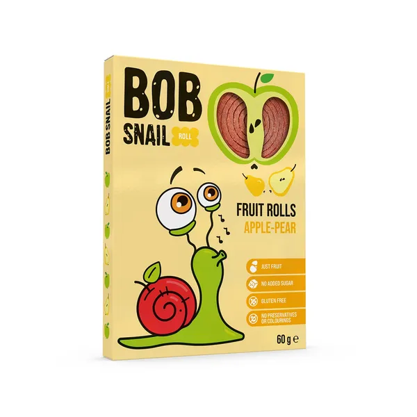 Ābolu un bumbieru rullīši BOB SNAIL, 60g