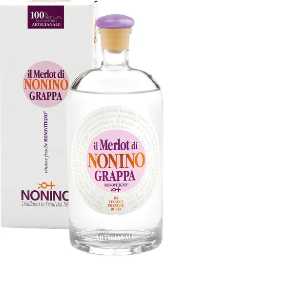 Alkoholisks dzēriens GRAPPA Il Merlot Di Nonino, 41%, kastē, 0.7l